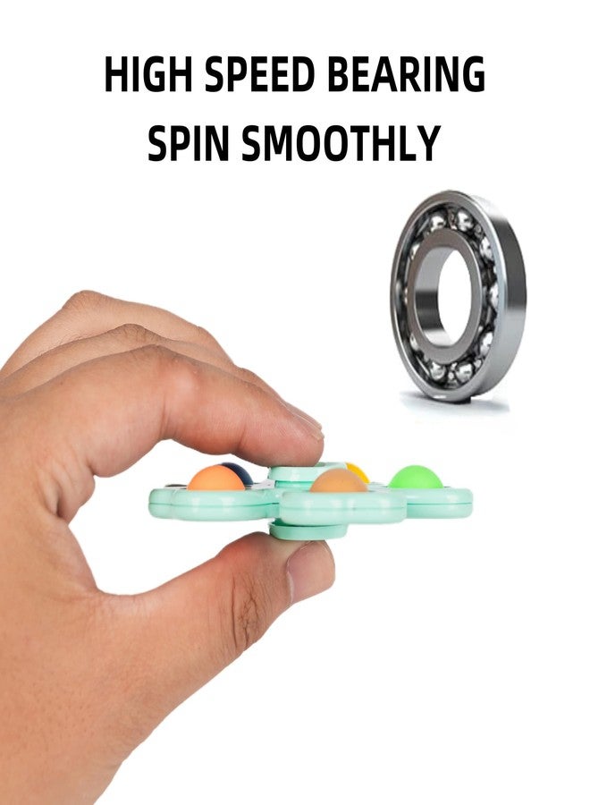Nbguigdstr 24 Pcs Fidget Spinners Bulk-Mini Pop Bubble Fidget Spinner Toys for Kids Valentine Day Gifts Party Favors,Birthday Return Gifts Goodie Bags Stuffers,Treasure Box Classroom Rewards Carnival Prizes - Image 3
